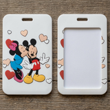 ID Card Badge Holder - Mickey & Friends - Mickey And Minnie Kissing With Hearts