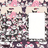 ID Card Badge Holder - Sanrio - Kuromi And My Melody Crowd Pattern