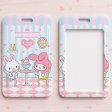 ID Card Badge Holder - Sanrio - My Melody And Bunny At Cafe