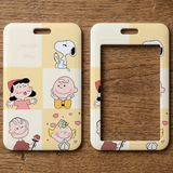 ID Card Badge Holder - Peanuts - Snoopy And Friends On Yellow Grid