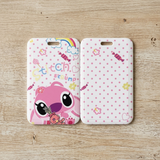 ID Card Badge Holder - Lilo & Stitch - Angel With Stitch And Candy On Pink