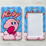 ID Card Badge Holder - Kirby - On Clouds With Kirby Logo