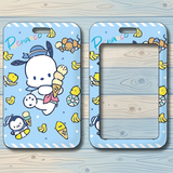 ID Card Badge Holder - Sanrio - Pochacco With Ice Cream And Bananas