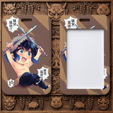 ID Card Badge Holder - Demon Slayer - Chibi Inosuke Hashibira With Swords