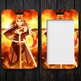ID Card Badge Holder - Demon Slayer - Kyojuro Rengoku With Flaming Background