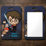 ID Card Badge Holder - Harry Potter - Chibi Harry Potter With Friends And Sword