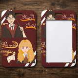 ID Card Badge Holder - Harry Potter - Harry Potter And Hermione Granger Cartoon Art