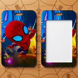ID Card Badge Holder - Marvel - Chibi Spider-Man Swinging Through City