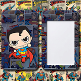ID Card Badge Holder - DC Comics - Chibi Superman Flying Comic Book Panels