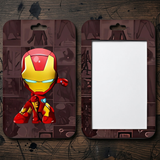 ID Card Badge Holder - Marvel - Chibi Iron Man On Comic Book Background