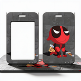 ID Card Badge Holder - Marvel - Chibi Deadpool Sitting With Katanas