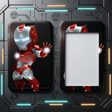 ID Card Badge Holder - Marvel - Chibi Iron Man Glowing Repulsors