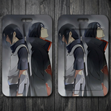 ID Card Badge Holder - Naruto - Itachi And Sasuke Uchiha Back To Back
