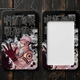ID Card Badge Holder - Jujutsu Kaisen - Sukuna With Red Arm And Black Text