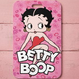 ID Card Badge Holder - Betty Boop - Sitting On Pink Floral