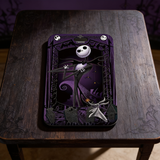 ID Card Badge Holder - The Nightmare Before Christmas - Jack Skellington With Zero On Purple Background