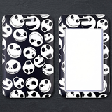 ID Card Badge Holder - The Nightmare Before Christmas - Jack Skellington Faces Black And White Pattern