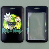 ID Card Badge Holder - Rick and Morty - Rick And Morty With Portal Gun