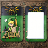 ID Card Badge Holder - The Legend of Zelda - Link Writing On Scroll With Zelda Logo