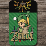 ID Card Badge Holder - The Legend of Zelda - Link Writing On Scroll With Zelda Logo