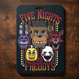 ID Card Badge Holder - Five Nights at Freddy's - Freddy Fazbear And Friends Character Collage