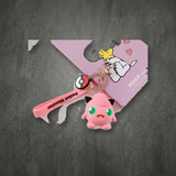 3D PVC Figure Keychain - Pokémon - Jigglypuff With A Pokeball Charm