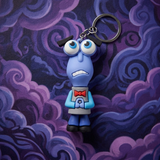 3D PVC Figure Keychain - Disney/Pixar - Fear From Inside Out