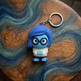 3D PVC Figure Keychain - Disney/Pixar - Sadness From Inside Out 3D Figure