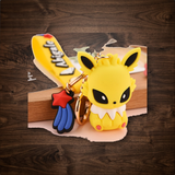3D PVC Figure Keychain - Pokémon - Jolteon Chibi Figure With Star Charm