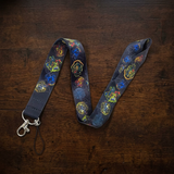 Lanyard - Harry Potter - Hogwarts House Crests Black