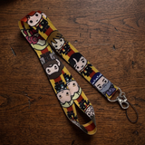 Lanyard - Harry Potter - Chibi Wizards Gryffindor Stripes