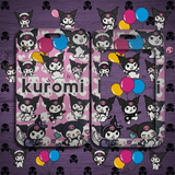 ID Card Badge Holder - Sanrio - Kuromi Poses With Balloons And Skulls