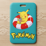 ID Card Badge Holder - Pokémon - Pikachu Relaxing In Pool Float