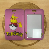 ID Card Badge Holder - Pokémon - Pikachu On Poké Ball Pink
