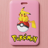 ID Card Badge Holder - Pokémon - Pikachu On Poké Ball Pink