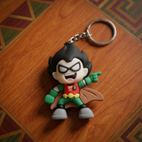 3D PVC Figure Keychain - Teen Titans Go! - Robin Figure
