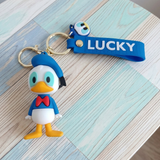 3D PVC Figure Keychain - Disney - Donald Duck With Lucky Strap