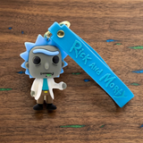 3D PVC Figure Keychain - Rick and Morty - Rick Sanchez Figure With Blue Strap