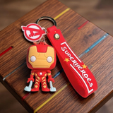 3D PVC Figure Keychain - Marvel - Iron Man Figure With Superheroes Strap