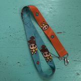 Lanyard - Labubu - The Monsters Bunny Blue Orange Straps
