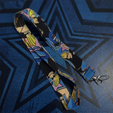 Lanyard - Johnny Bravo - Black Blue Star Pattern