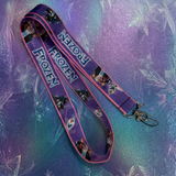 Lanyard - Frozen - Elsa Anna Olaf Purple Logo