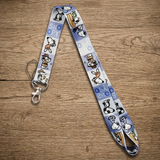 Lanyard - Peanuts - Snoopy and Woodstock Poses Blue Stripe