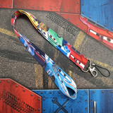 Lanyard - Cars - Multi-Character Racing Blue Red