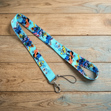 Lanyard - Lilo & Stitch - Tropical Flowers Blue