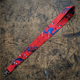 Lanyard - Spider-Man (Marvel Comics) - Red Spider-Man Action Poses and Mask Eyes