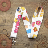 Lanyard - The Simpsons - Homer Simpson Donuts Alien White