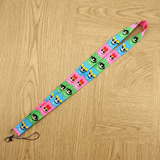 Lanyard - The Powerpuff Girls - Powerpuff Girls Character Faces Grid Pink Blue Green