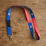 Lanyard - Puerto Rico - Red and Blue Flag Blocks Detachable Buckle