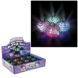Light-Up Mesh Squeeze Glitter Ball